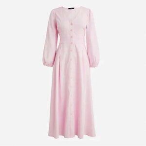 Stretch viscose blend button-front midi dress NWT J. Crew